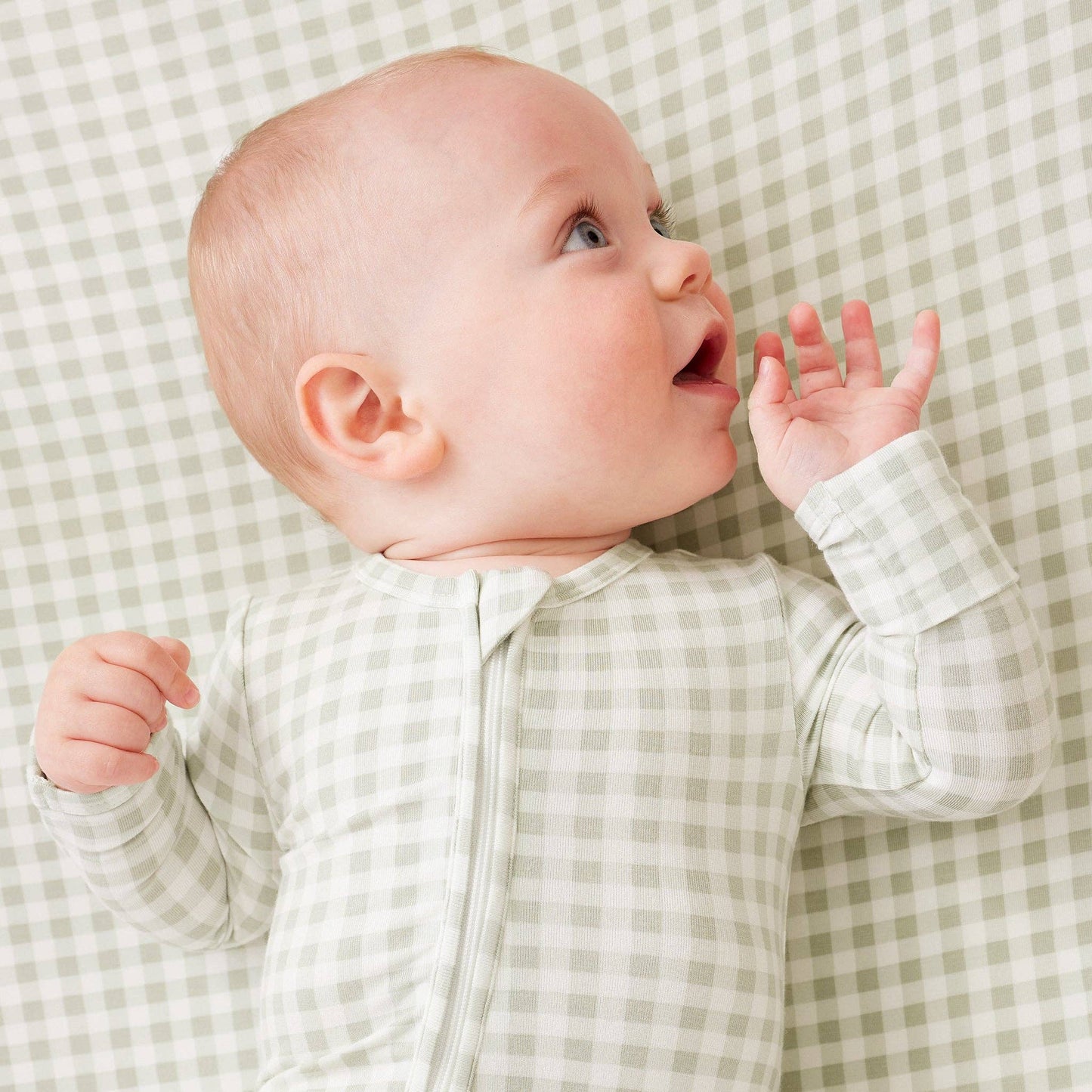 Kynd Baby - Day or Night Onesie - Sage Gingham