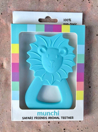 munchi - Lion Teether - Blue