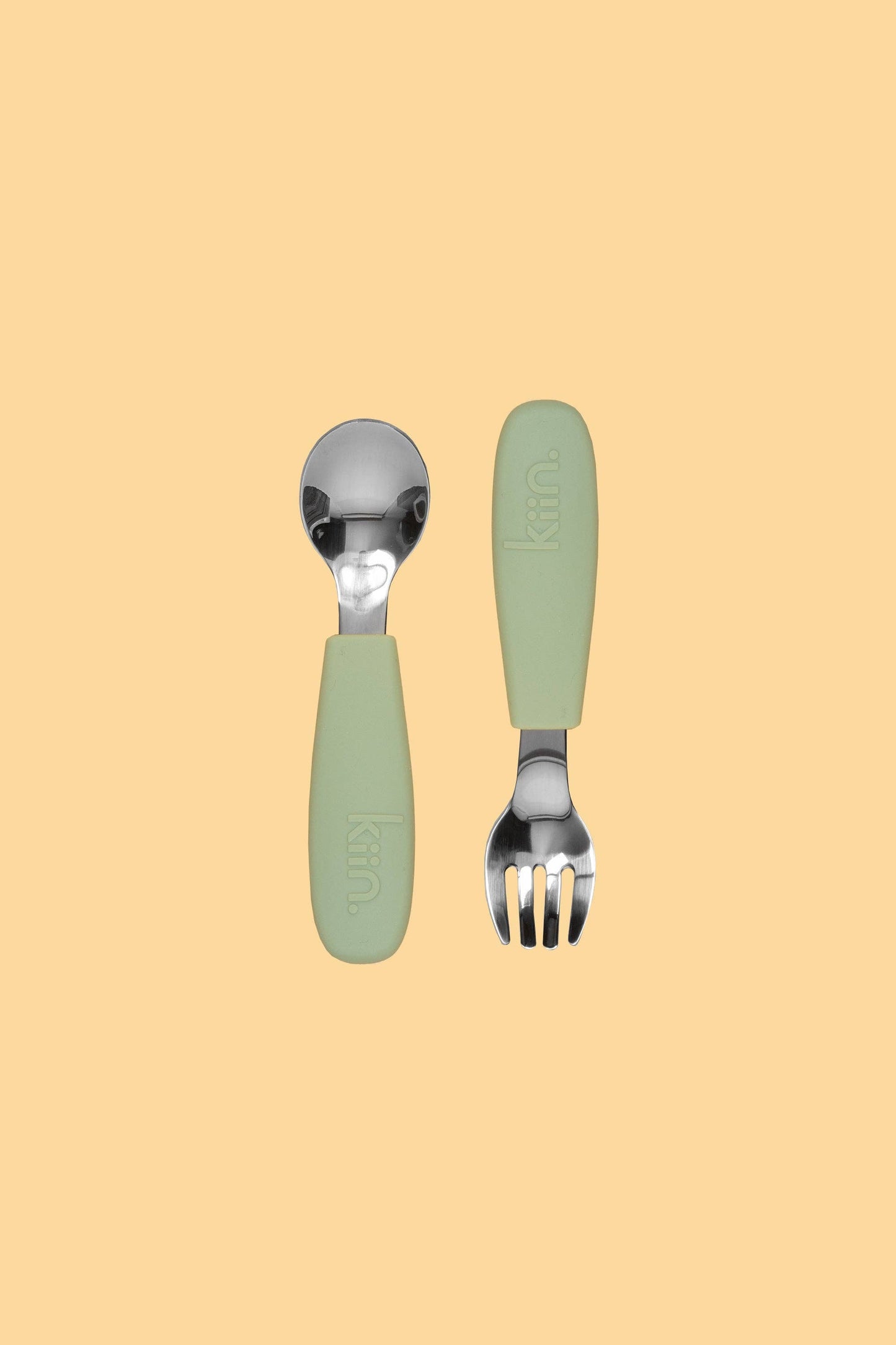 Kiin Baby - Silicone Cutlery Set: Tan