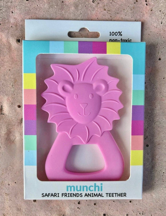 munchi - Lion Teether - Pink