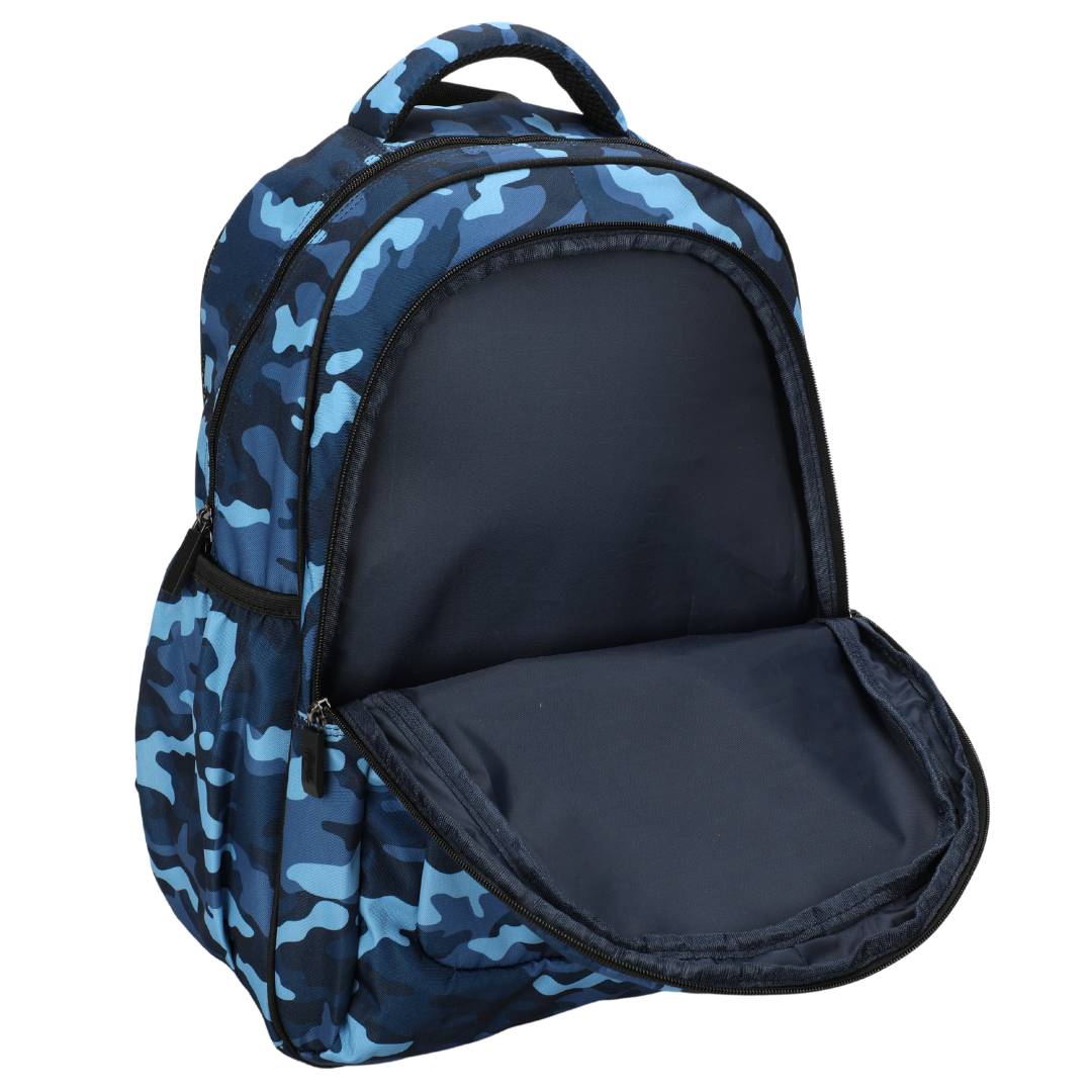 Alimasy  - Blue Camouflage Large School Backpack