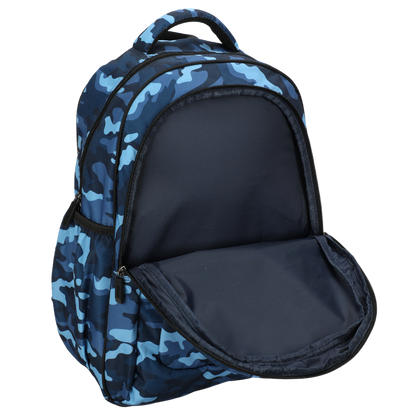 Alimasy  - Blue Camouflage Large School Backpack