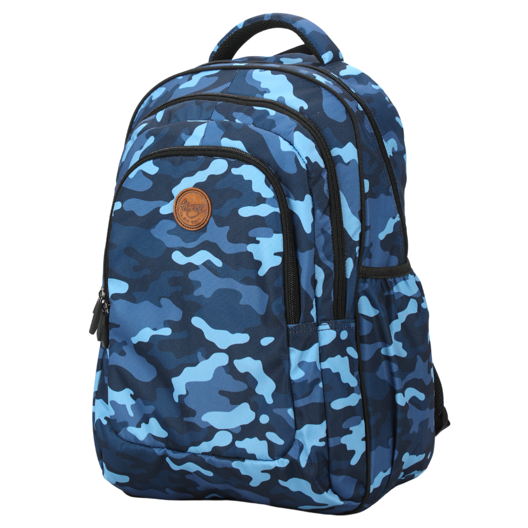 Alimasy  - Blue Camouflage Large School Backpack