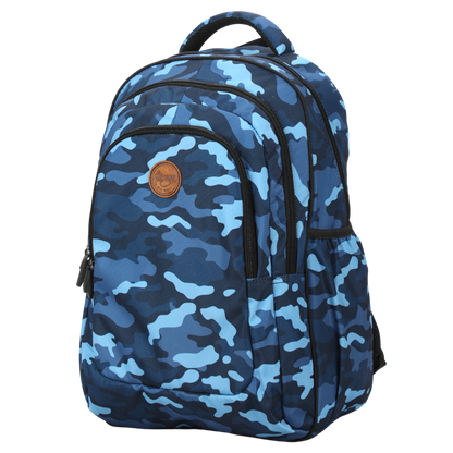 Alimasy  - Blue Camouflage Large School Backpack