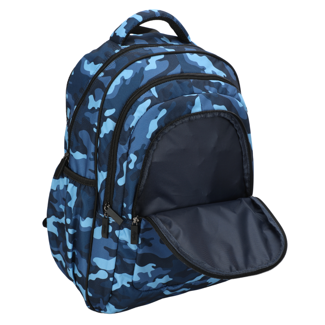 Alimasy  - Blue Camouflage Large School Backpack