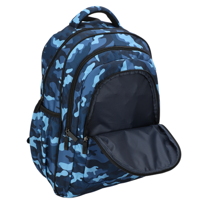 Alimasy  - Blue Camouflage Large School Backpack