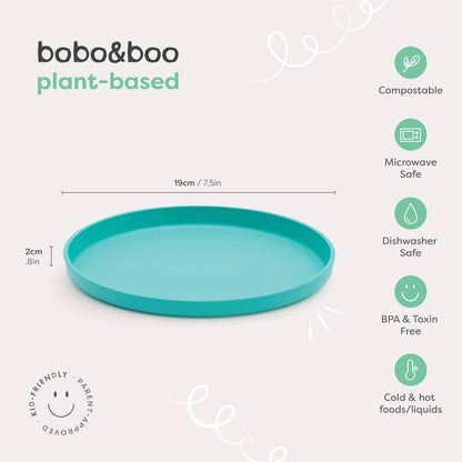 Bobo & Boo AUS - Bobo&Boo Plant-Based Plates – 3 Pack in Tropical (19cm)