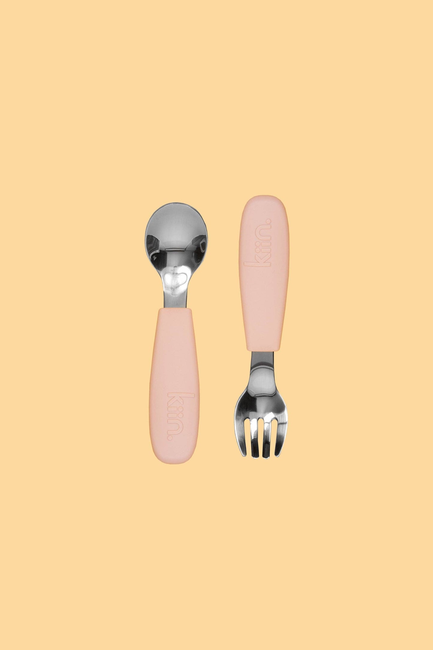 Kiin Baby - Silicone Cutlery Set: Tan