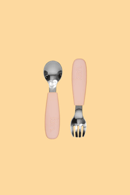 Kiin Baby - Silicone Cutlery Set: Tan