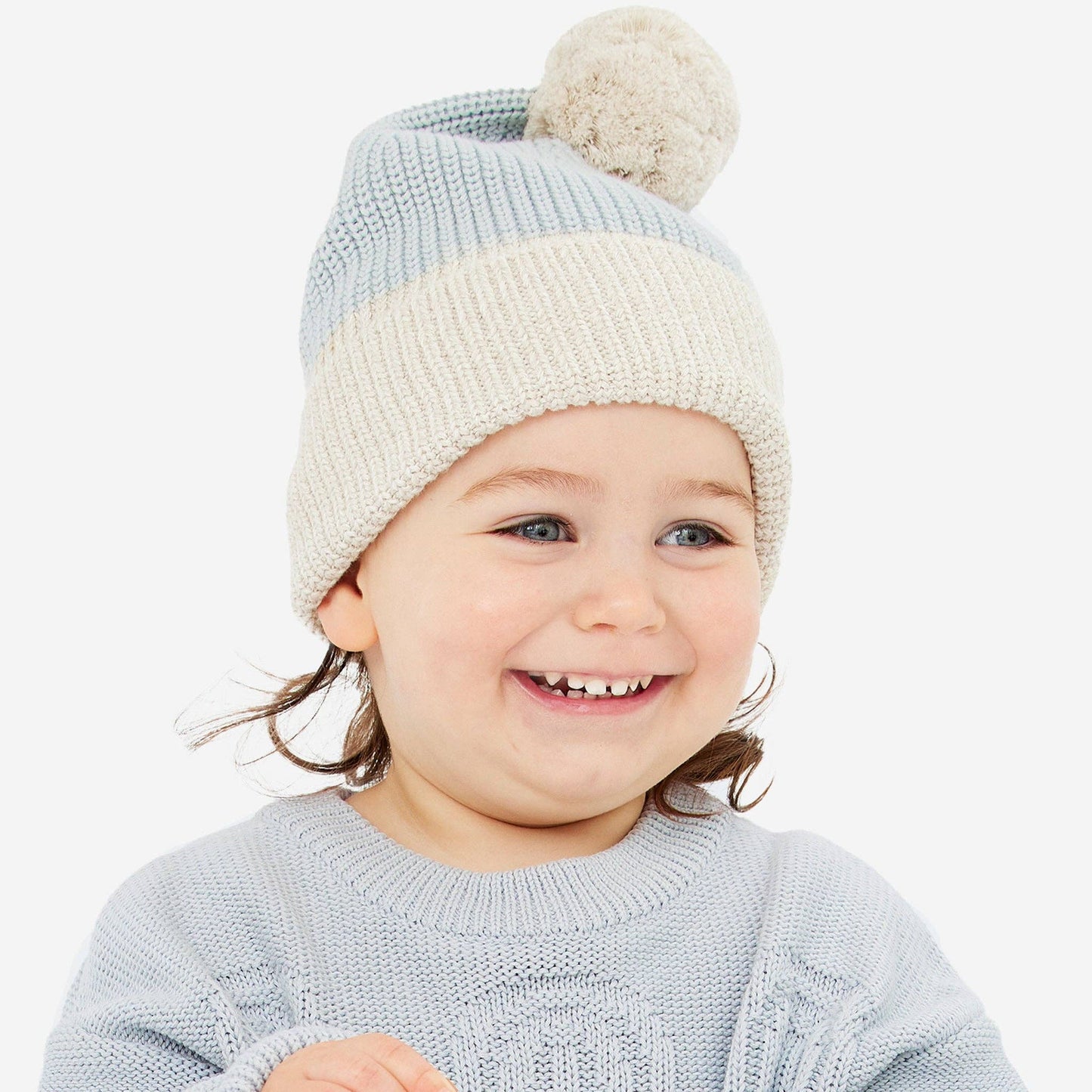 Kynd Baby - Chunky Rib Knit Beanie - Sky Blue