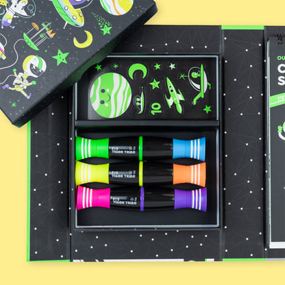 Tiger Tribe -  Neon Colouring Set - Outer Space