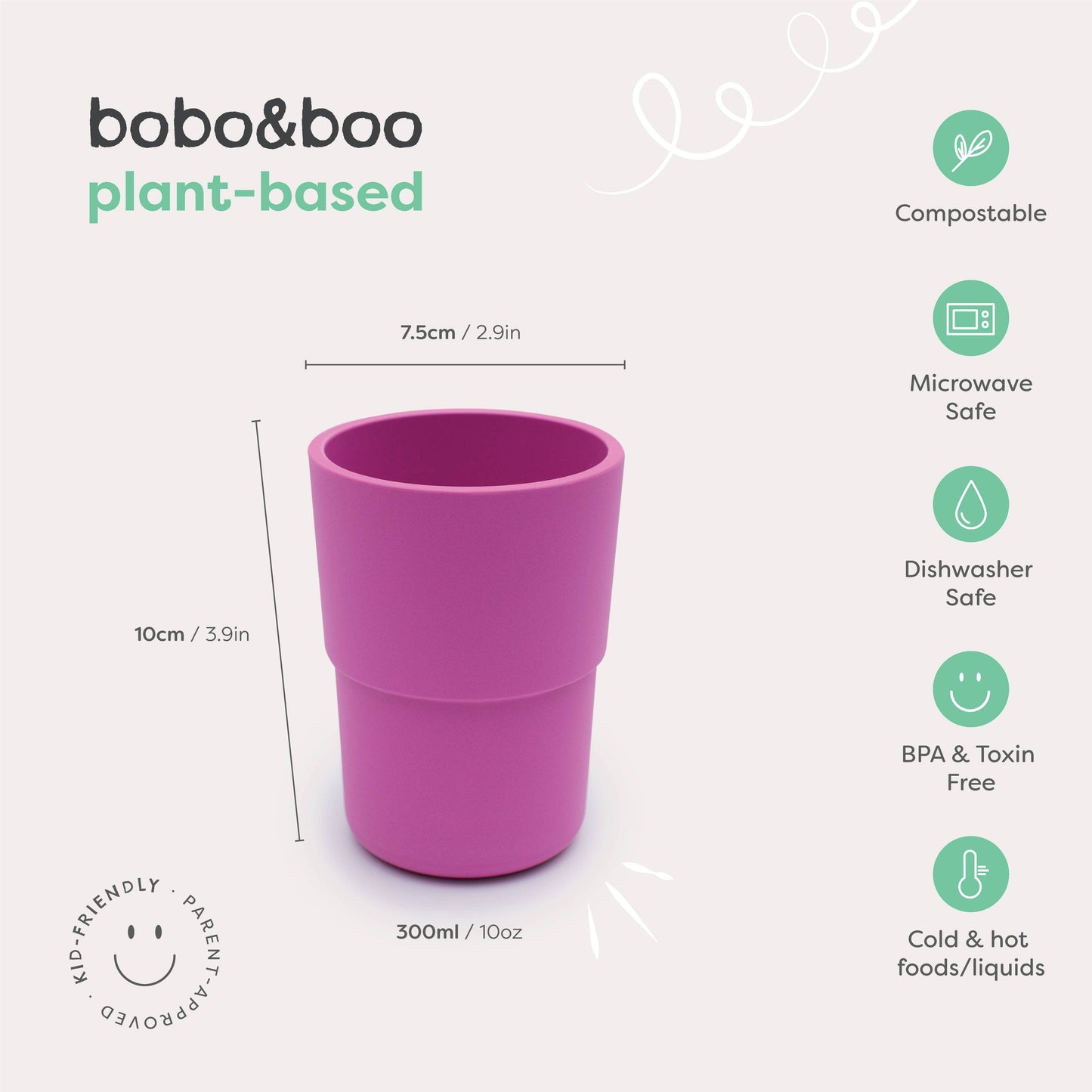 Bobo & Boo AUS - Bobo&Boo Plant-Based 3 Pack of Cups - Lagoon (300ml)