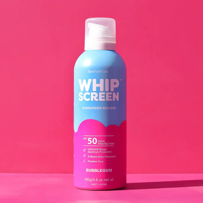 WhipScreen™ SPF50 Sunscreen Mousse - Bubblegum Scent