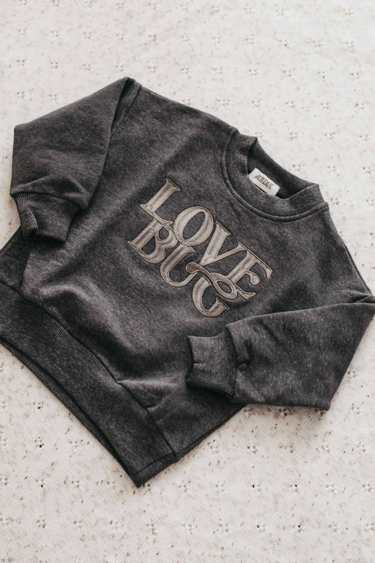 Bencer & Hazelnut - Love Bug Charcoal Sweater: 1