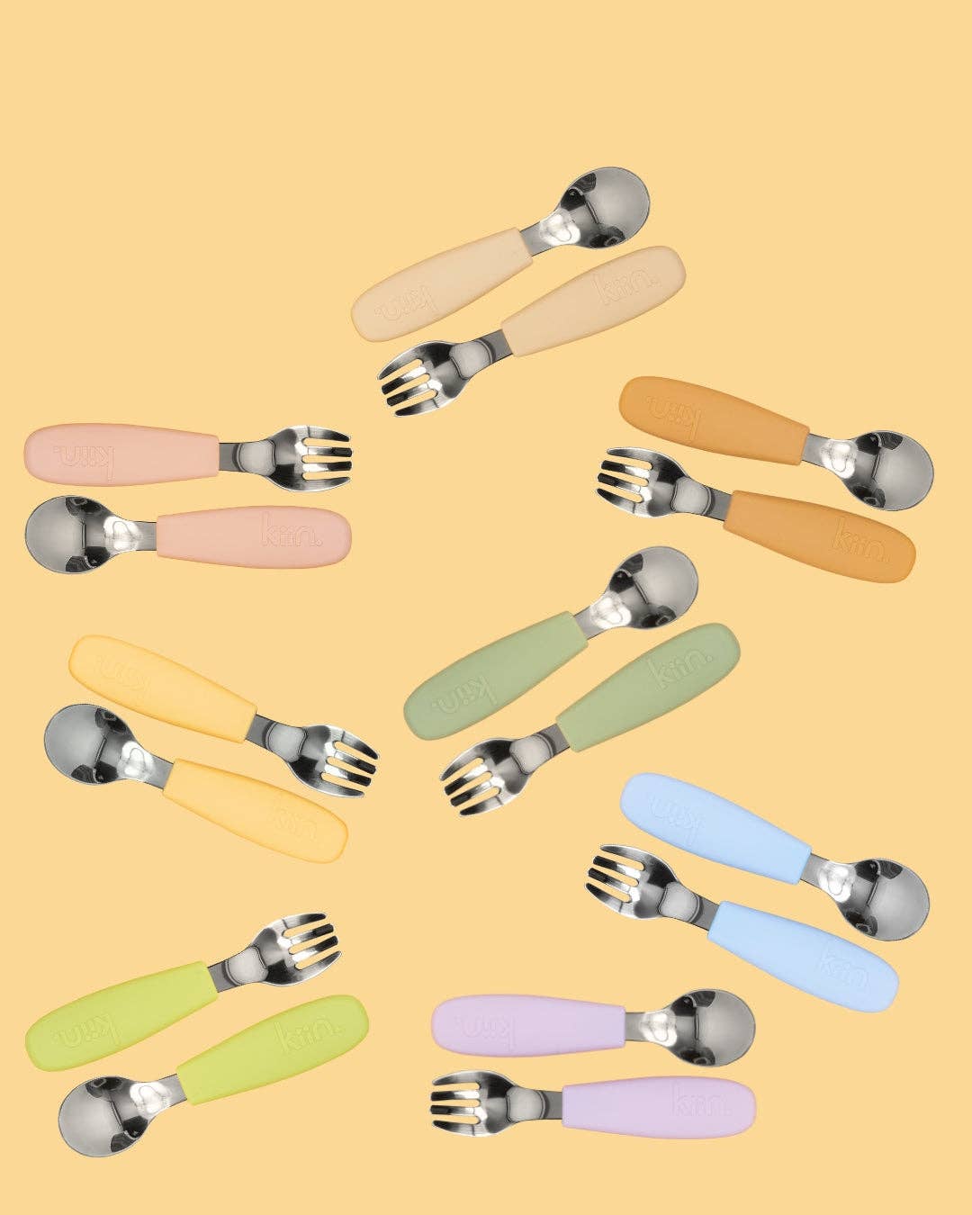 Kiin Baby - Silicone Cutlery Set: Blossom