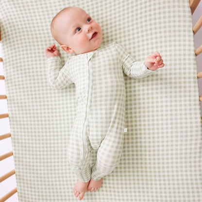 Kynd Baby - Day or Night Onesie - Sage Gingham