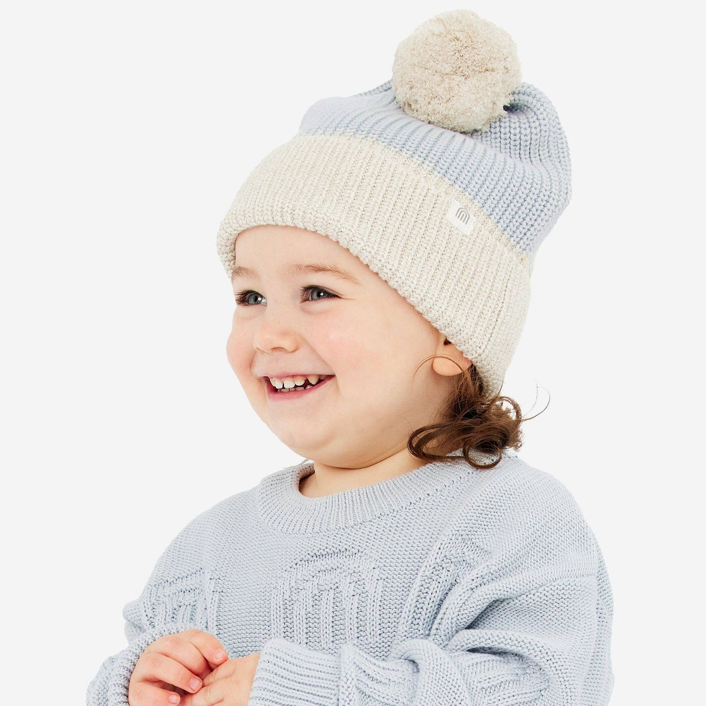 Kynd Baby - Chunky Rib Knit Beanie - Sky Blue